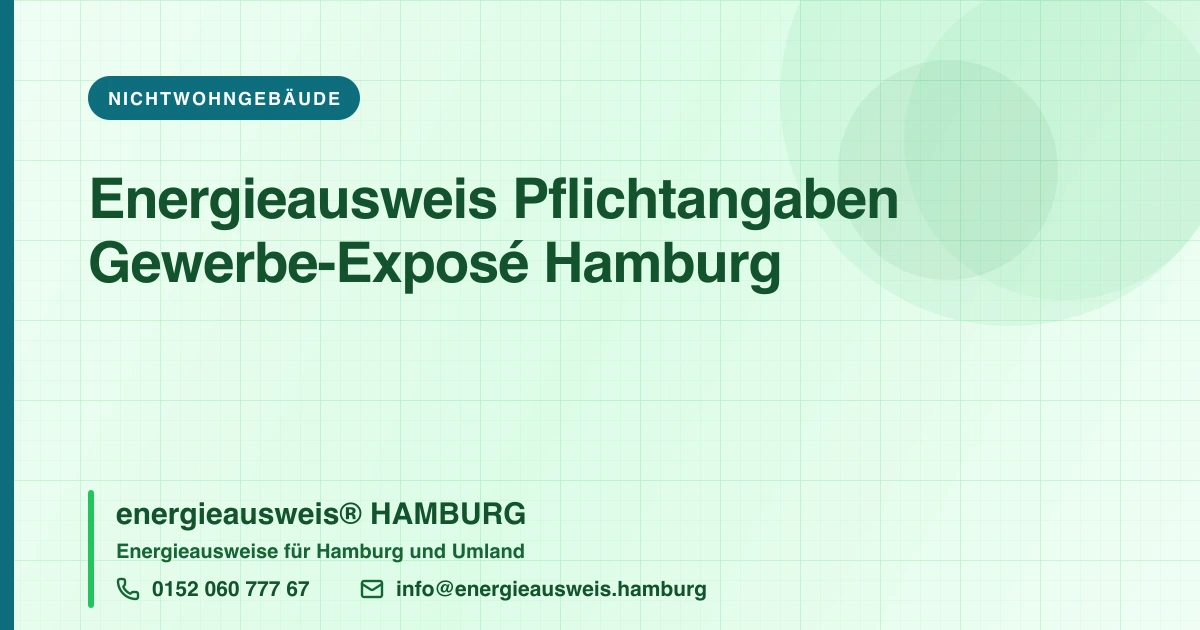 Energiewerte im Gewerbe-Exposé in Hamburg: Was Pflicht ist, was klug ist