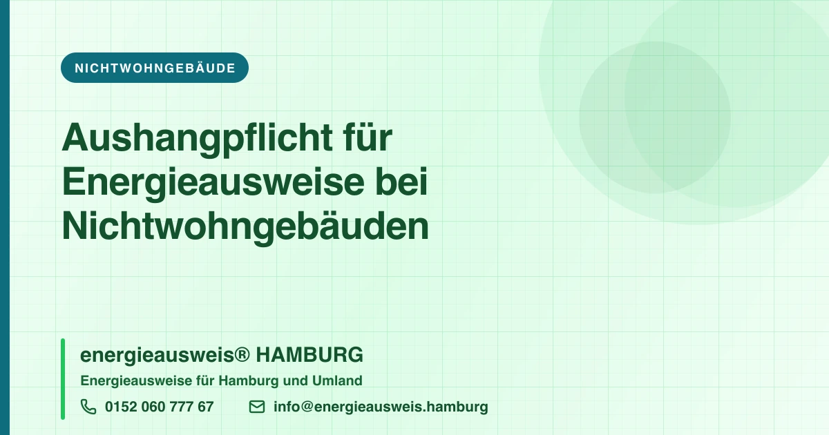 Aushangpflicht für Energieausweise bei Nichtwohngebäuden, energieausweis® HAMBURG