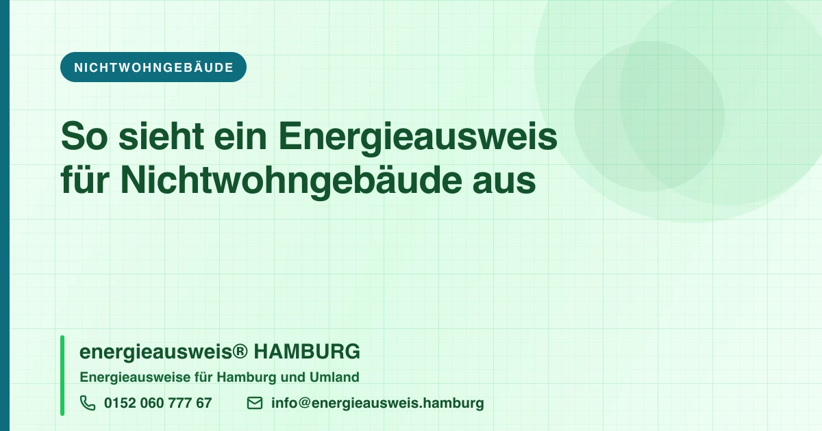 So sieht ein Energieausweis für Nichtwohngebäude aus, energieausweis® HAMBURG
